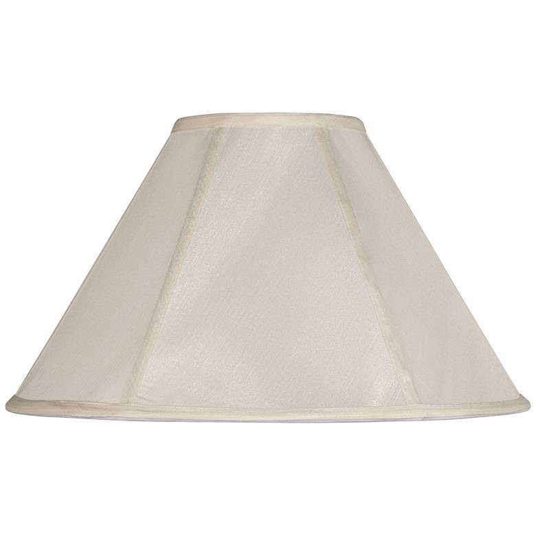 Image 1 Off-White Faux Silk Bell Lamp Shade 6x17x11 (Spider)