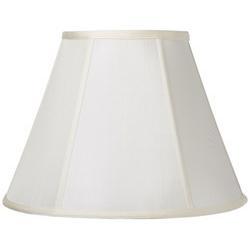 Off-White Faux Silk Hardback Empire Shade 7x14x11 (Spider)