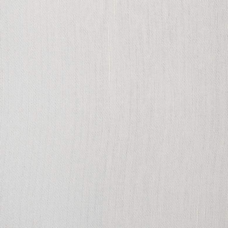 Image 4 Off-White Faux Silk Hardback Empire Shade 7x14x11 (Spider) more views