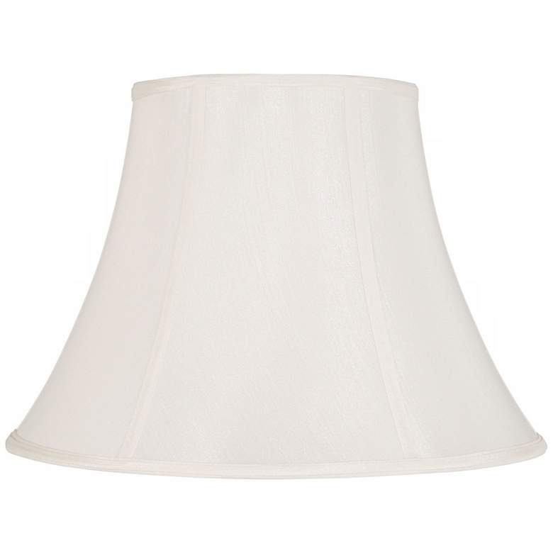 Image 1 Off-White Faux Silk Softback Bell Lamp Shade 6x12x9 (Spider)