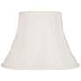 Off-White Faux Silk Softback Bell Lamp Shade 6x12x9 (Spider)