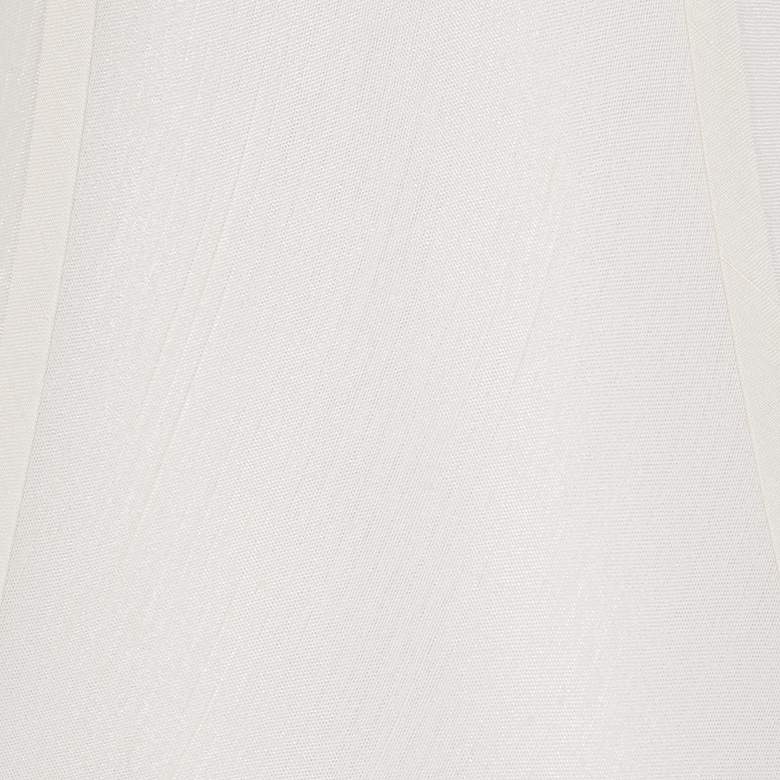 Image 4 Off-White Faux Silk Softback Bell Lamp Shade 6x12x9 (Spider) more views