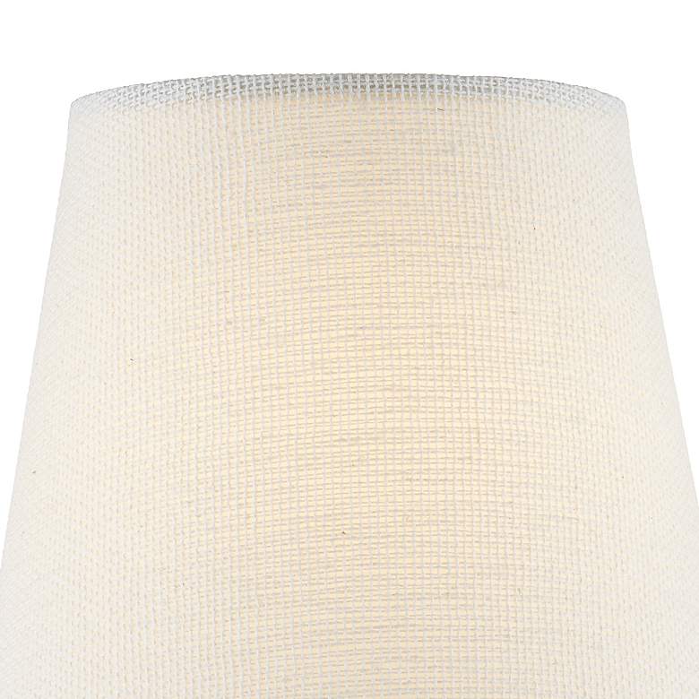 Image 2 Off-White Fine Grass Cloth Tapered Chandelier Shade more views
