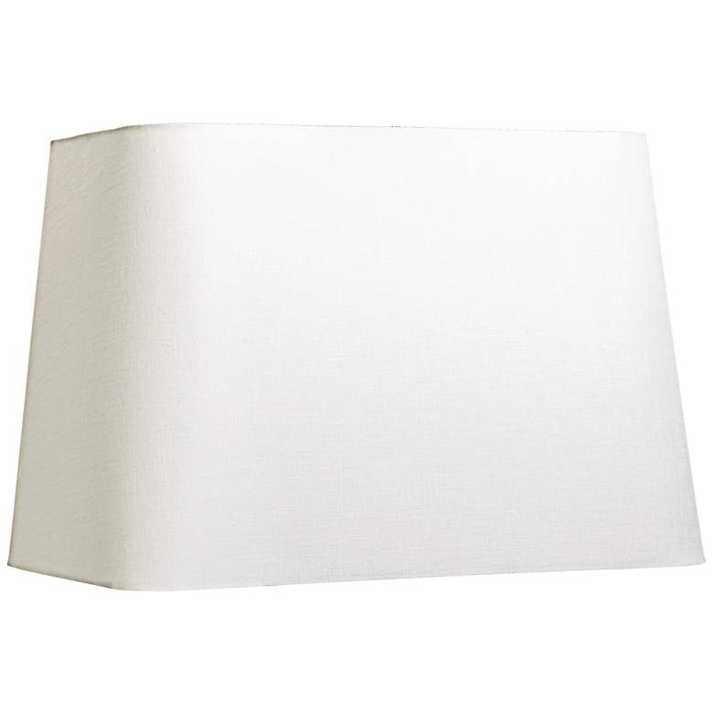 Image 2 Off-White Hardback Rectangular Shade 12x7/14x9/x10 (Spider) more views