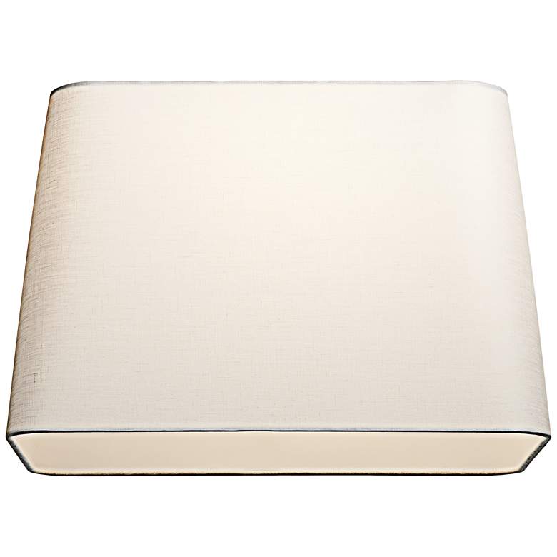 Image 3 Off-White Hardback Rectangular Shade 12x7/14x9/x10 (Spider) more views
