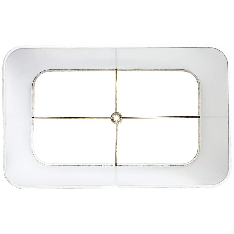 Image 4 Off-White Hardback Rectangular Shade 12x7/14x9/x10 (Spider) more views