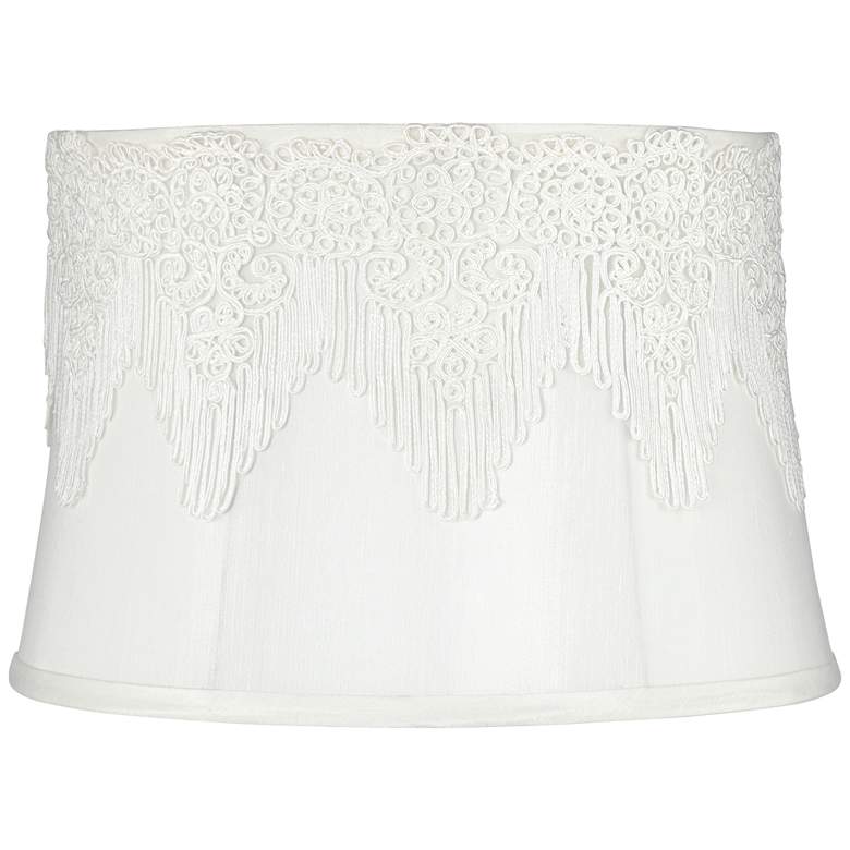 Image 1 Off-White Lace Drum Shade 13x15x10 (Spider)