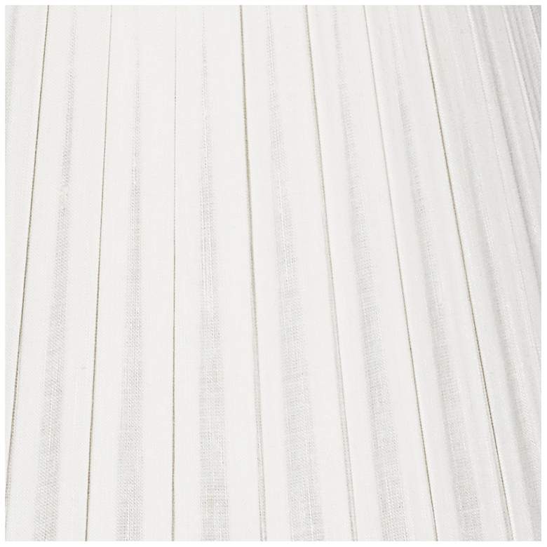 Image 4 Off-White Linen Box Pleat Empire Shade 5x8x6 (Spider) more views