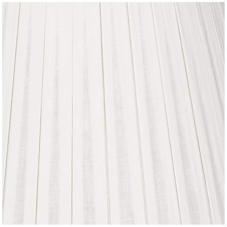 Image 4 Off-White Linen Box Pleat Empire Shade 6x10x7 (Spider) more views