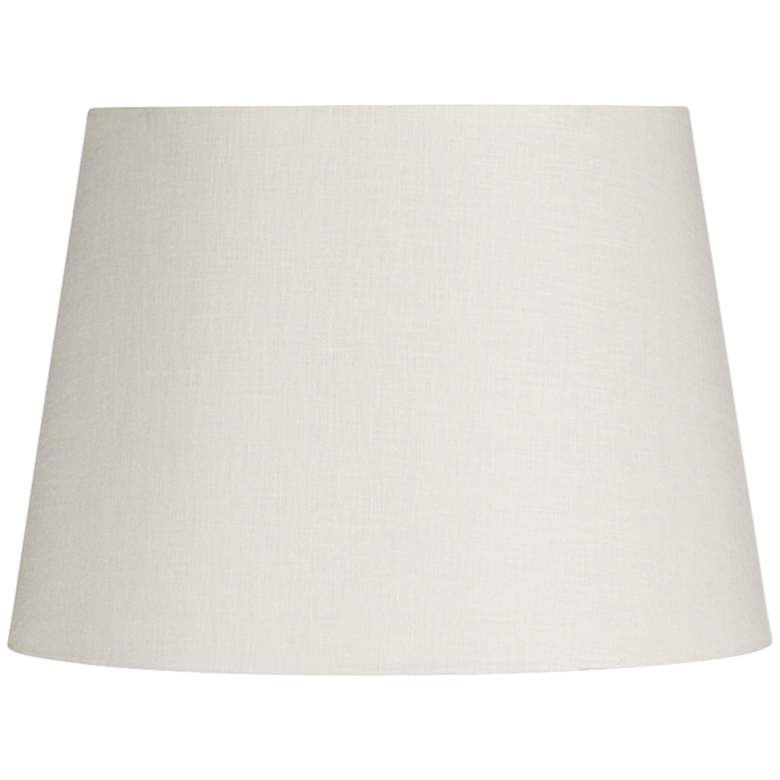 Image 1 Off-White Linen Drum Hardback Lamp Shade 7x12x9 (Spider)