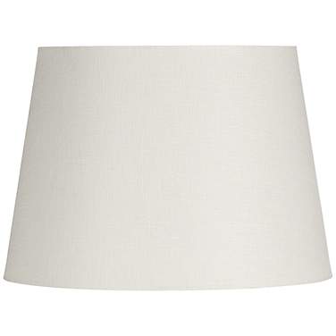 Off-White Linen Hardback Drum Shade 11x14x10 (Spider)