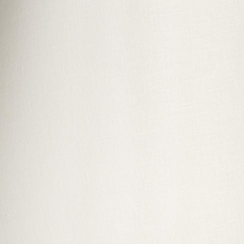 Image 4 Off-White Linen Hardback Drum Shade 11x14x10 (Spider) more views