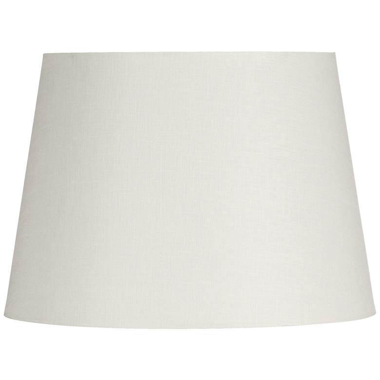 Image 1 Off-White Linen Hardback Drum Shade 13x16x10 (Spider)