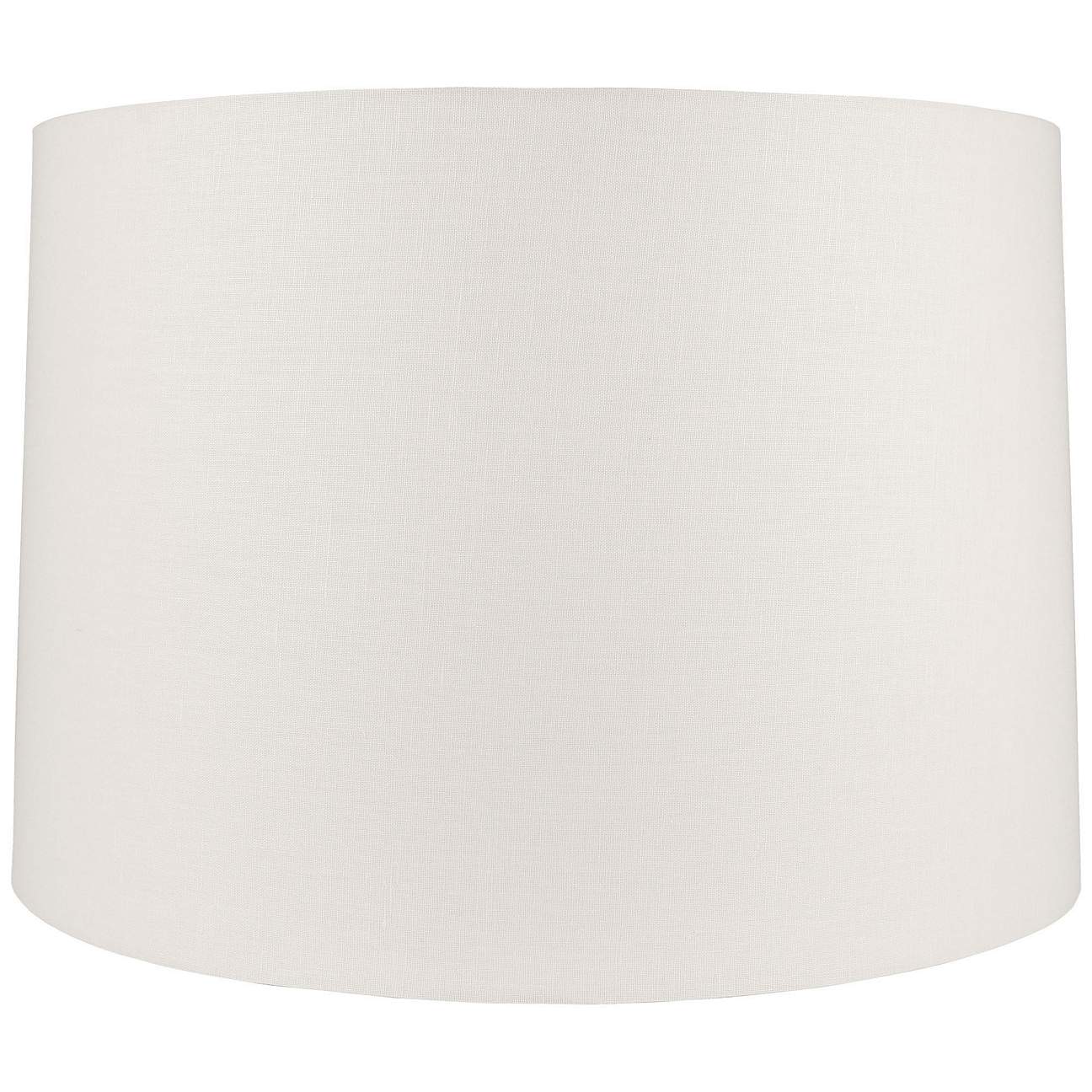 Off-White Linen Round Drum Shade 17x18x12 (Spider) - #8M207 | Lamps Plus