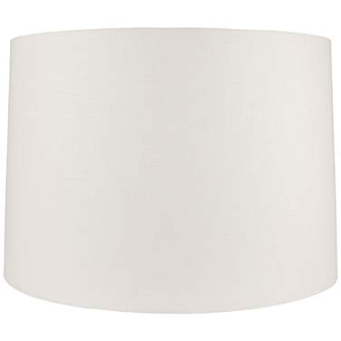 Off-White Linen Round Drum Shade 17x18x12 (Spider)