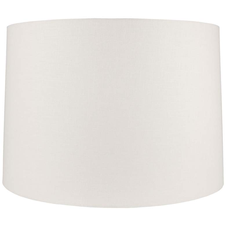 Off-White Linen Round Drum Shade 18x19x12.5 (Spider) - #8M208 | Lamps Plus
