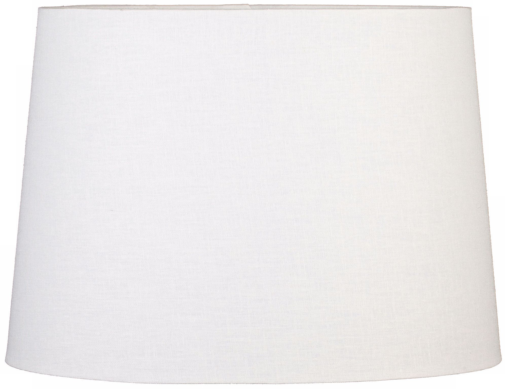 white linen oval lamp shade