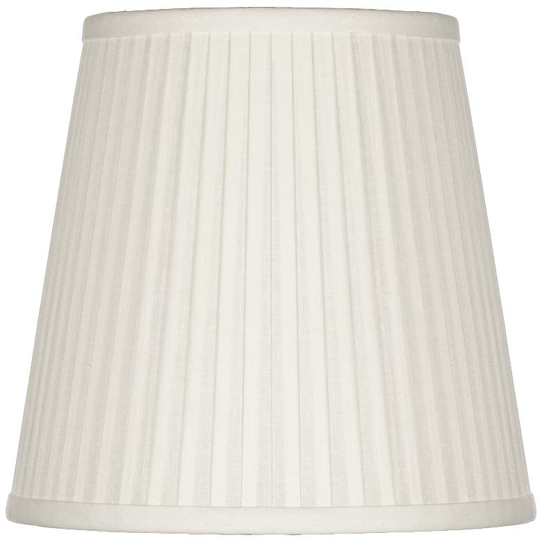 Image 3 Off-White Oval Softback Linen Pleated Shade 10/7x14/10x10 (Spider) more views