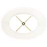 Off-White Oval Softback Linen Pleated Shade 10/7x14/10x10 (Spider)