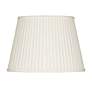 Off-White Oval Softback Linen Pleated Shade 12/8x16/12x11 (Spider)