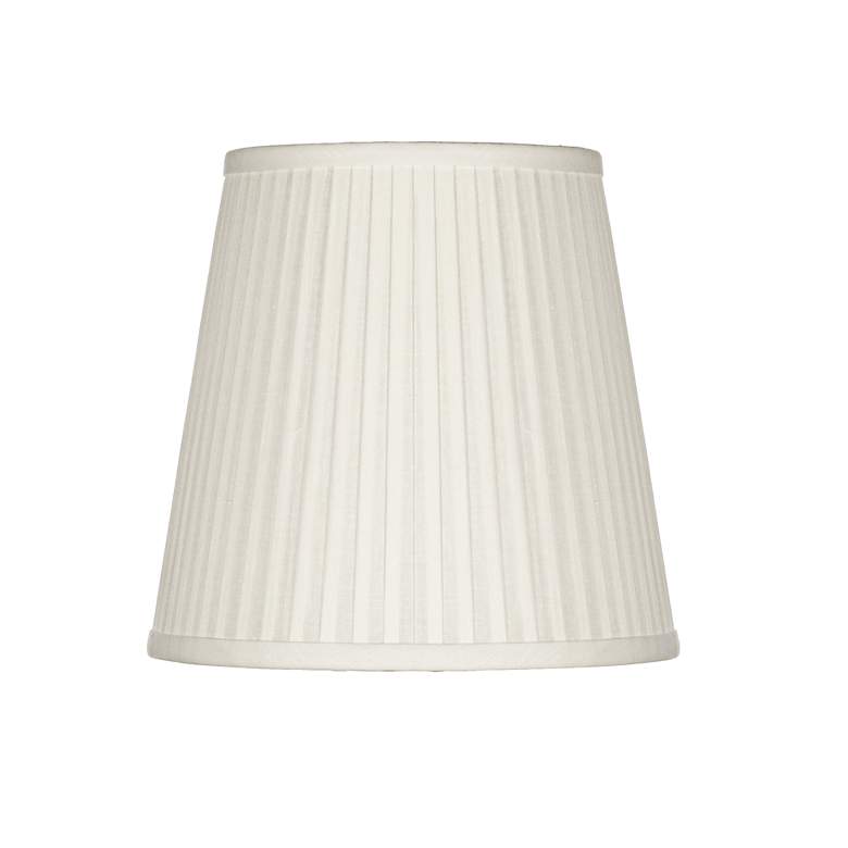 Image 3 Off-White Oval Softback Linen Pleated Shade 12/8x16/12x11 (Spider) more views