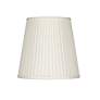 3_Off-White Oval Softback Linen Pleated Shade 14/10x18/14x12 (Spider) more views