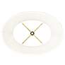 4_Off-White Oval Softback Linen Pleated Shade 14/10x18/14x12 (Spider) more views