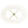 Off-White Oval Softback Linen Shade 9/5x12/8x9 (Spider)