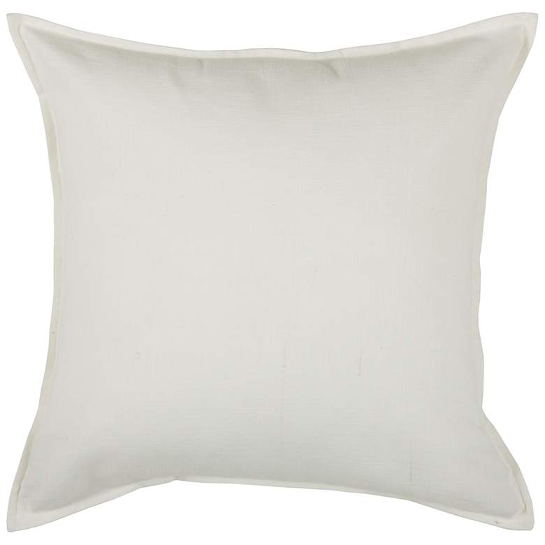 Image 1 Off-White Self-Flange 20 inch Square Throw Pillow