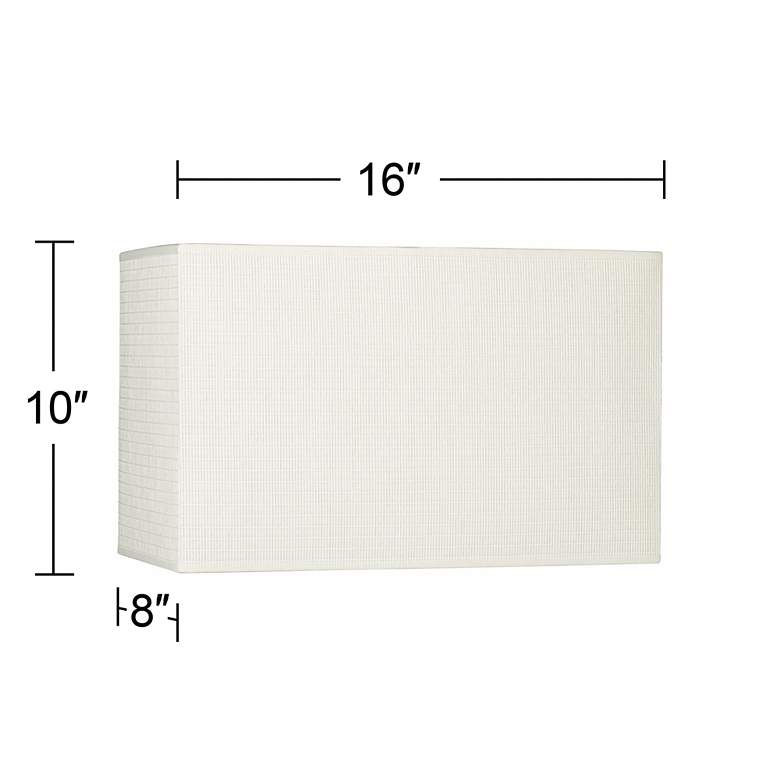 Image 6 Off-White Set of 2 Rectangular Shades 8/16x8/16x10 (Spider) more views
