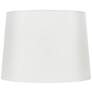 Off-White Silk Oval Lamp Shade 12/9x14/10x10 (Spider)