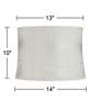 Off-White Softback Drum Lamp Shade 13x14x10 (Washer)
