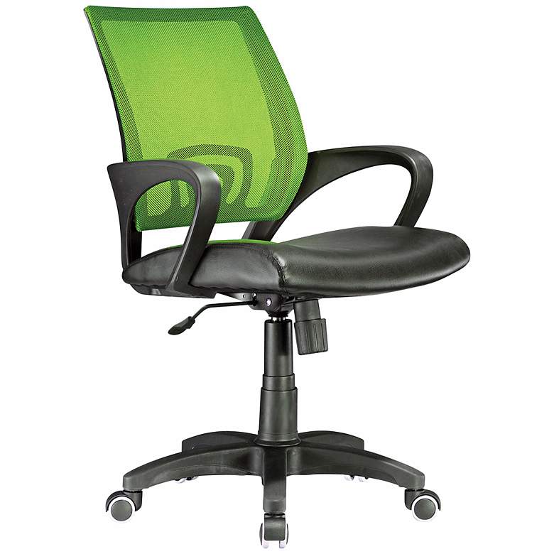 Image 1 Officer Lime Green and Black Adjustable Office Chair