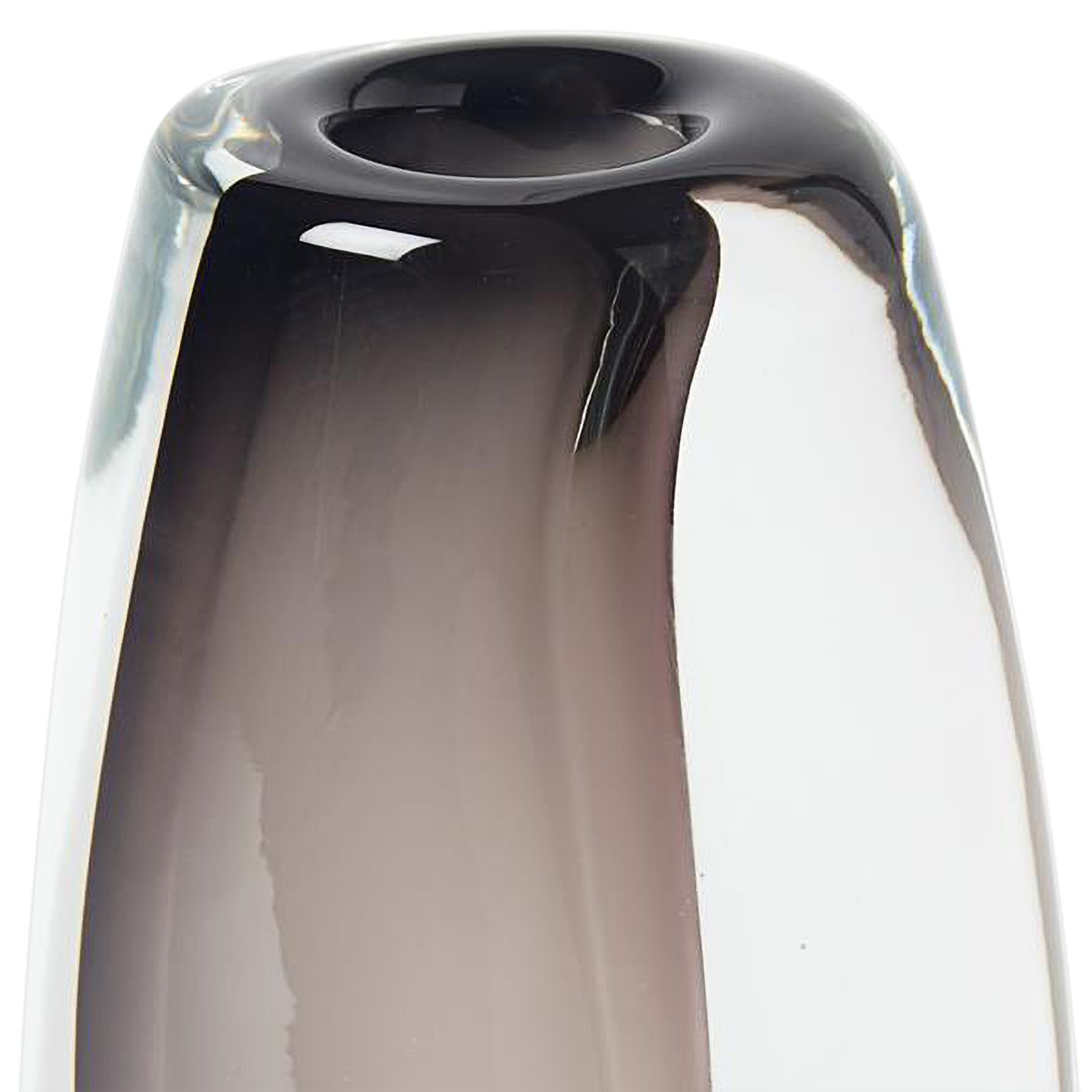 Image 2 Offset 13" High Gray and Clear Glass Decorative Vase more views