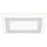Offset 24" Wide Textured White Rectangle LED Surface Mount