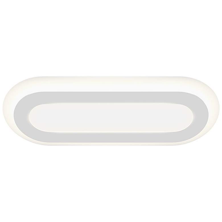 Image 1 Offset 36" Wide Textured White Racetrack LED Surface Mount
