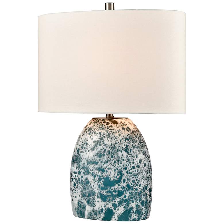 Image 1 Offshore 22" High 1-Light Table Lamp - Blue - Includes LED Bulb