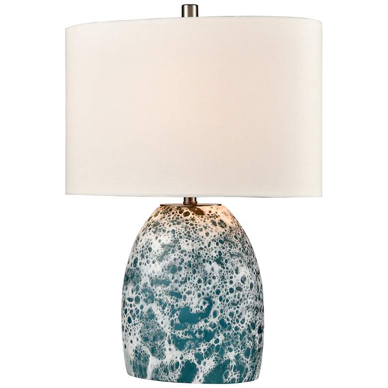 Image 1 Offshore 22 inch High 1-Light Table Lamp - Blue