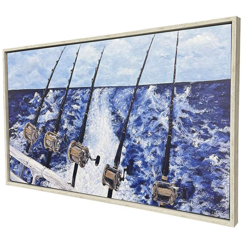 Image 2 Offshore Reeling 50"W x 29"H Coastal Canvas more views