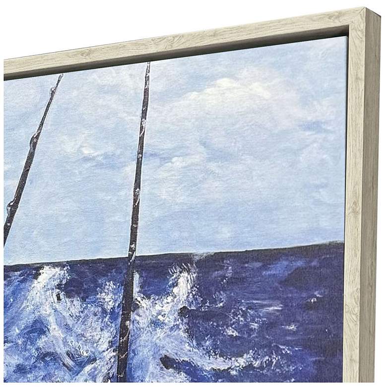 Image 3 Offshore Reeling 50"W x 29"H Coastal Canvas more views