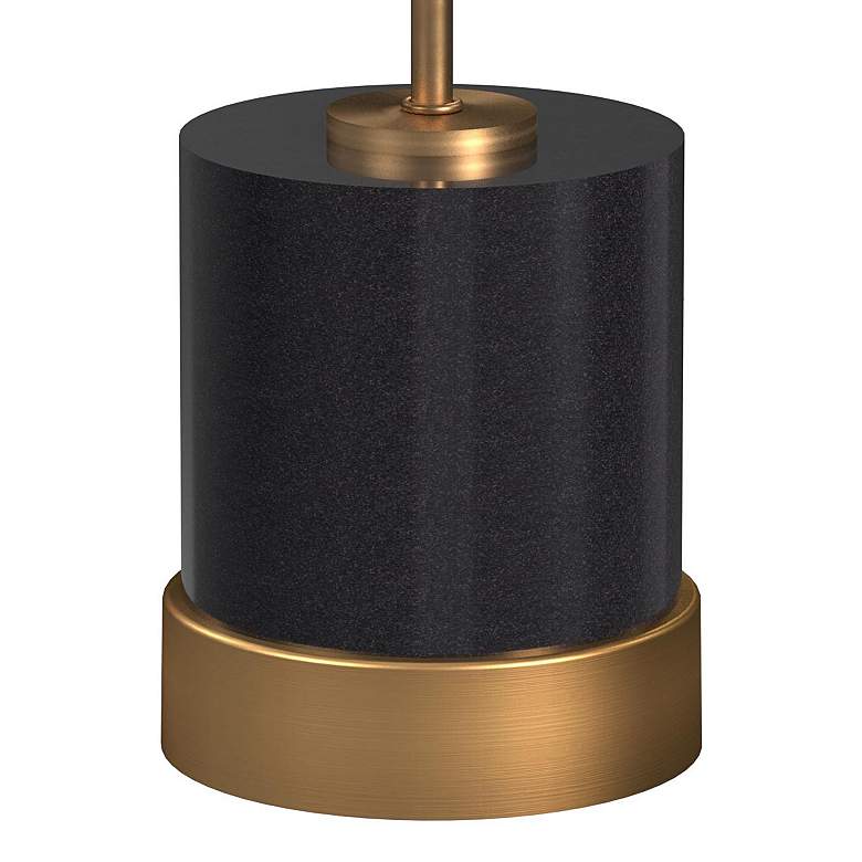 Image 4 Ogden Black Marble and Brass Metal Rod Table Lamp more views