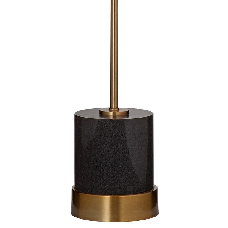 Image 6 Ogden Black Marble and Brass Metal Rod Table Lamp more views