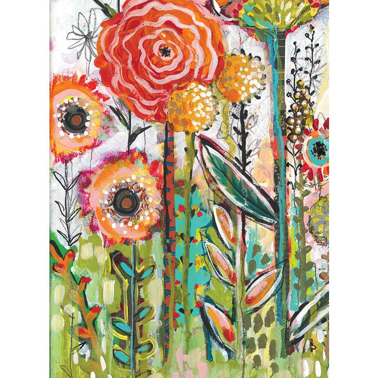 Image 1 Oh Happy Day 40" High All-Weather Outdoor Canvas Wall Art