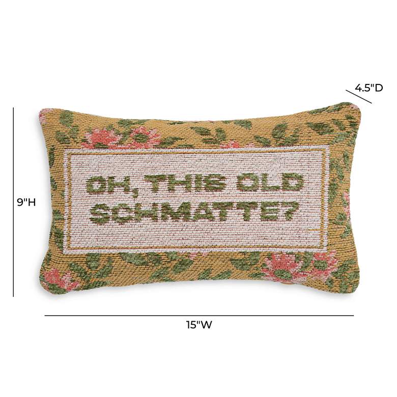 Image 4 Oh, This Old Schmatte 15"x 9" Decorative Pillow more views