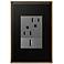 Oil-Rubbed Bronze 1-Gang+ Cast Metal Wall Plate with Outlets