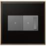 Oil-Rubbed Bronze 2-Gang Metal Wall Plate with Switch and Dimmer