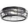 Oil Rubbed Bronze and Clear Seedy Glass LED Fan Light Kit