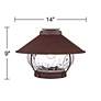 Thumbnail2 of Oil-Rubbed Bronze Lantern Wet-Rated LED Fan Light Kit more views