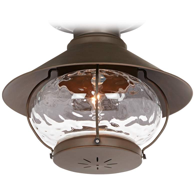 Oil-Rubbed Bronze Lantern Wet-Rated LED Fan Light Kit more views