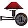 Oil Rubbed Bronze Magma Red Glass Swing Arm Wall Lamp